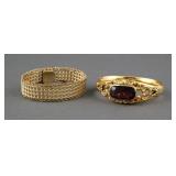 (2) ANTIQUE GOLD FILLED BRACELETS