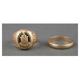 (2) 10K GOLD RINGS 11.9 GRAMS TW