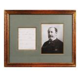 SAINT-SAENS SIGNED NOTE & PHOTO