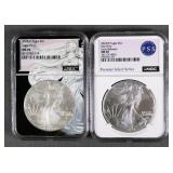 (2) 2024-2025 SILVER EAGLES STAR & EAGLE PRIVY