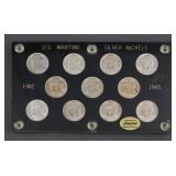 WARTIME SILVER NICKELS SET 1942-1945