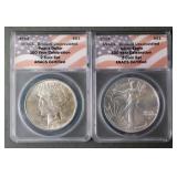 2023 EAGLE BU & 1923 PEACE DOLLAR BU