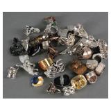 (36) STERLING & FASHION RINGS