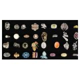 (32) STERLING & FASHION RINGS KJL