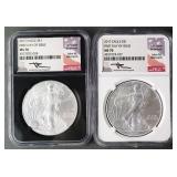 (2) 2017 EAGLES MS70 MERCANTI SIGNED