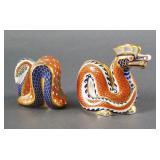 (2) ROYAL CROWN DERBY IMARI PAPERWEIGHTS