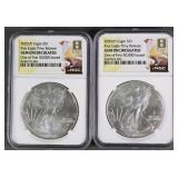 (2) 2025P SILVER EAGLES GEM UNC