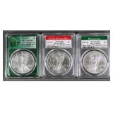 (3) 2021 SILVER EAGLES EMERGENCY ISSUE