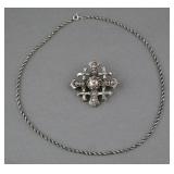 JERUSALEM CROSS PIN PENDANT & NECKLACE