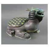 CHINESE CLOISONNE DRAGON TURTLE FIGURE