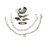 (8) GROUP OF STERLING JEWELRY 124.0 GRAMS OR MORE