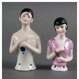 PORCELAIN HALF DOLL PINCUSHIONS (2), GERMANY