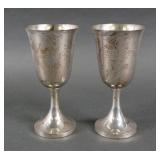 STERLING SILVER WATER GOBLETS (2)
