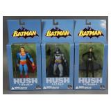(3) DC HUSH FIGURES BATMAN SUPERMAN CATWOMAN