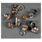 (12) STERLING RINGS 119.2 GRAMS TW