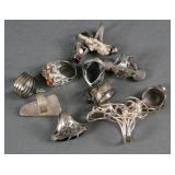 (11) STERLING RINGS 153.0 GRAMS TW