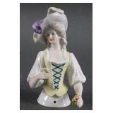 PORCELAIN HALF DOLL PINCUSHION, GERMANY