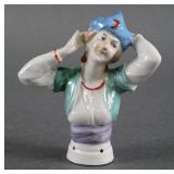 PORCELAIN HALF DOLL PINCUSHION, GERMANY