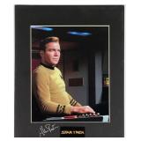 SIGNED WILLIAM SHATNER CAPTAIN KIRK CHROMIUM PRINT