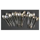 (16) STERLING DEMITASSE & VARIOUS SPOONS
