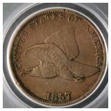 1857 US FLYING EAGLE ONE CENT