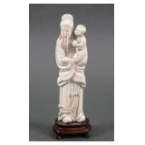 CHINESE CARVED IVORY IMMORTAL FU