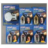 (5) 1988 STAR TREK TNG FIGURES & ENTERPRISE