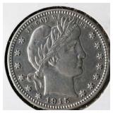 COIN: U.S. 1915 BARBER 25C QUARTER AU