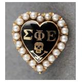 VINTAGE 14K SIGMA PHI EPSILON BADGE