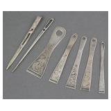 (7) STERLING SEWING IMPLEMENTS