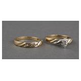 10K GOLD DIAMOND ENGAGEMENT RING SET