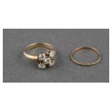 (2) ANTIQUE 10K GOLD BABY RINGS