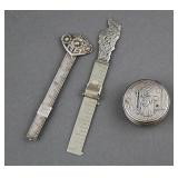 (3) STERLING SEWING IMPLEMENTS