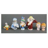 PORCELAIN HALF DOLL PINCUSHIONS (6), JAPAN
