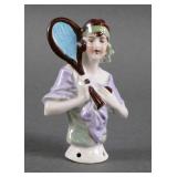 PORCELAIN HALF DOLL PINCUSHION, GERMANY