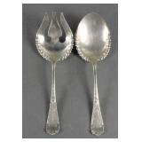 STERLING SILVER SALAD SET, FORK & SPOON