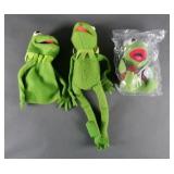 (3) KERMIT THE FROG MUPPET DOLLS