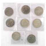 (8) UNITED KINGDOM SILVER HALF CROWNS