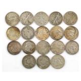 (18) US SILVER HALF DOLLARS 50C