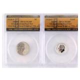 COINS: 2018-S ANACS RP 70, NICKEL & DIME