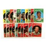 (20) 1959 TOPPS BASEBALL CARDS