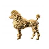 VINTAGE 14K GOLD POODLE BROOCH PIN