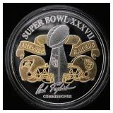SUPER BOWL XXXVII FINE SILVER 24K FLIP COIN