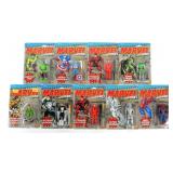 (9) MARVEL SUPERHEROES ACTION FIGURES 1990 MOC