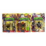 (3) 1991 TMNT MOVIE VILLAINS ACTION FIGURES MOC