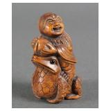 JAPANESE BOXWOOD NETUSKE SIGNED