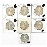 COINS: WALKING LIBERTY 50C (7), 1941-46