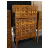 LIBRARY CARD CATALOG CABINET, REMINGTON