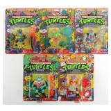 (5) 1990 TMNT ACTION FIGURES MOC