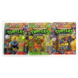 (3) 1990 TMNT ACTION FIGURES MOC